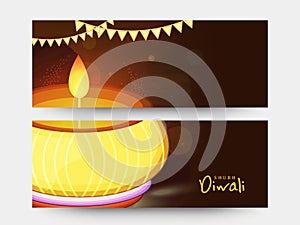 Website header or banner set for Diwali celebration.