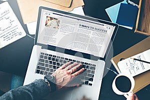 Website Homepage Online Internet Article Concept