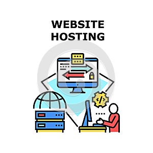 Website Hosting Vector Concept Color Illustration