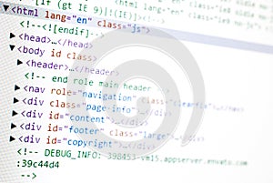 Website HTML Code photo