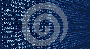 website HTML code in browser view on dark background.