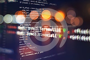 Website HTML Code on the Laptop Display Closeup Photo. Information technology website coding standards for web design Programmer