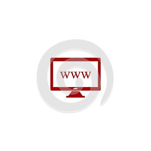 Website icon, internet icon, go to web or internet icon isolated on white background