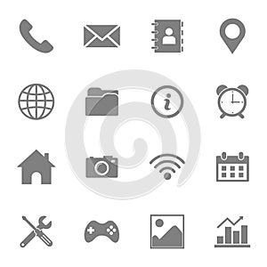 Website icon vector symbol for contact us