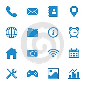 Website icon vector symbol for contact us