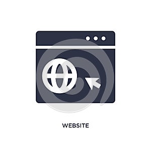 website icon on white background. Simple element illustration from strategy concept
