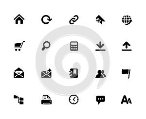 Website Icons // 32 pixels Icons White Series