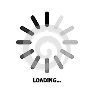 Website information loading circle icon photo