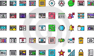 Website interface icons High-Quality Vector Icons Collection with Editable Stroke. Ideal for Professional and Creative photo