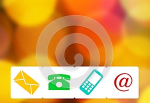 Website and Internet Contact Us Concept