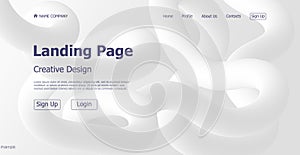 Website landing page abstract background design concept - Vector