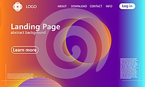 Website landing page. Geometric background. Minimal abstract cover design. Creative colorful wallpaper. Trendy gradient poster.