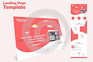 Website landing page template design for promotion