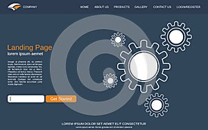 Website landing page vector design template