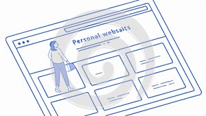 Website layout template, web design and user interface framework vector design Generative AI