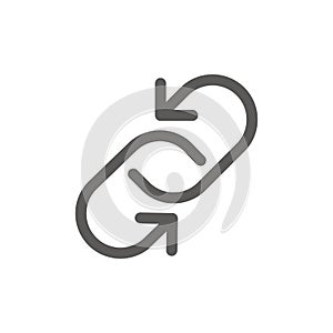 Website Link & Connectedness Icon with Chain Link