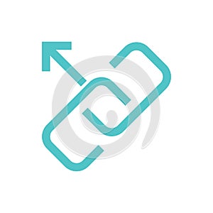 Website Link & Connectedness Icon with Chain Link