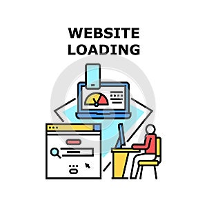 Website Loading Vector Concept Color Illustration
