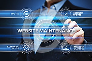 Website maintenance Business Internet Network Technology Concept