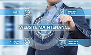 Website maintenance Business Internet Network Technology Concept