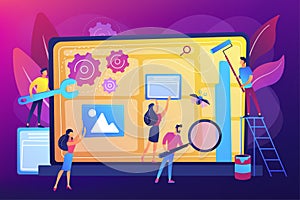 Website maintenance concept vector illustration