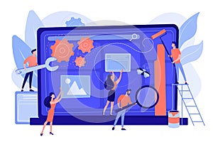 Website maintenance concept vector illustration