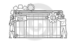 website maintenance vector