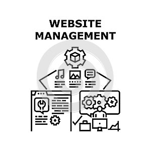 Website Management Vector Concept Illustration