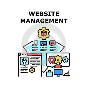 Website Management Vector Concept Illustration