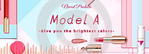 Website material, lipstick website banner