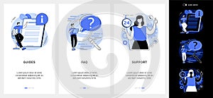 Website menu bar mobile app UI kit.