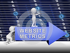 Website Metrics Business Site Analytics 3d Rendering
