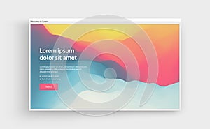 Website or mobile app landing page. Abstract background with dynamic effect. Modern pattern. Vector illustration for design