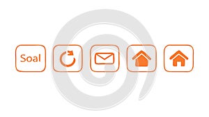 Website Navigation UI Icons, Web Design, vector design Generative AI