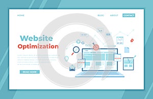 Website Optimization, Analysis, Content writing, Keywording, Reporting, Design, SEO, Links building. Website template on the lapto