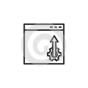 Website optimization line icon
