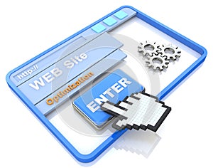 Website optimization process - Internet concept