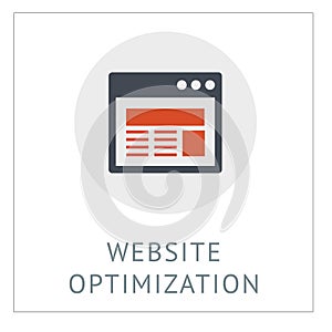 Website Optimization Simpel Logo Icon Vector Ilustration