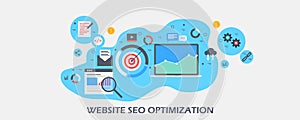 Website optimization strategy for search engine users, web content optimization for higher search ranking, digital analytics.