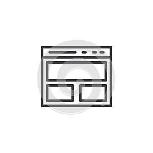 Website page outline icon