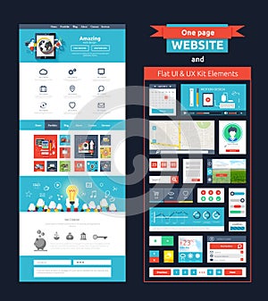Website page template. Web design