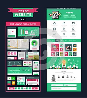 Website page template. Web design