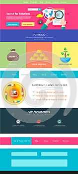 Website page template. Web design