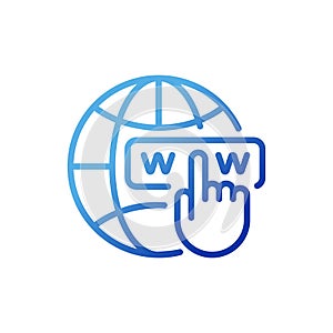 Website pixel perfect gradient linear vector icon
