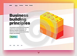 Website providing the service of business building principles photo