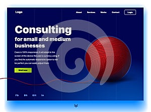 Website providing the service of consulting for small and medium business
