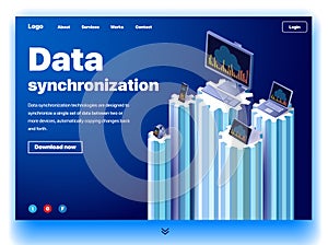 Website providing the service of data synchronization