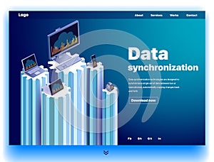 Website providing the service of data synchronization