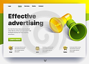 Website providing the service of effective advertising