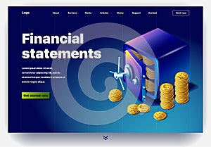 Website providing the service of financial statements